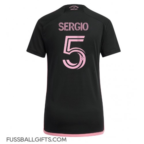 Inter Miami Sergio Busquets #5 Fußballbekleidung Auswärtstrikot Damen 2024-25 Kurzarm